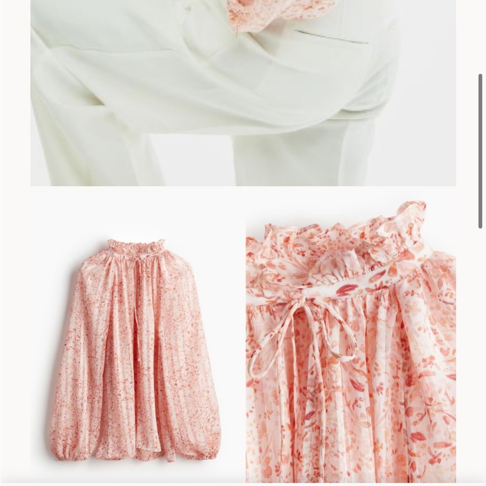 H&M Ruffle Trimmed Blouse